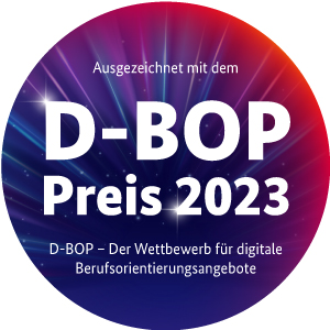 Preisplakette des D-BOP-Wettbewerbs 2023